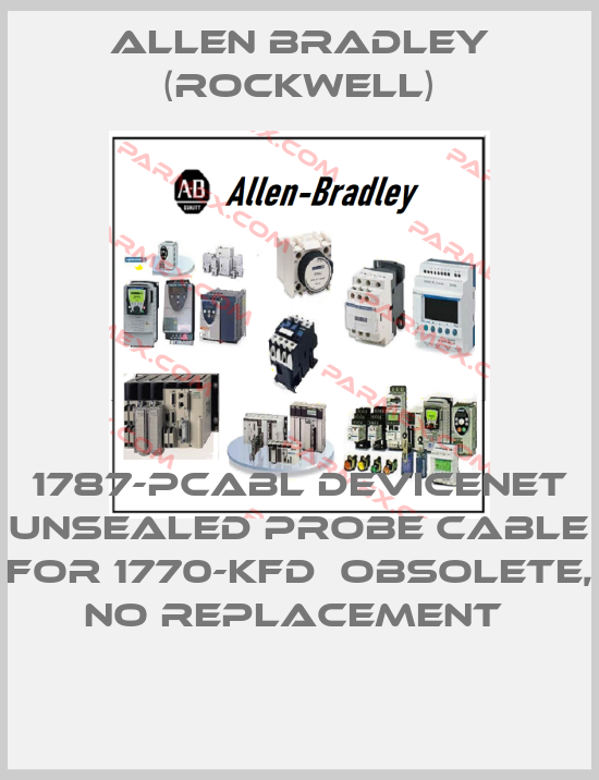 1787-PCABL DeviceNet Unsealed Probe Cable for 1770-KFD Obsolete, no  replacement Allen Bradley (Rockwell)