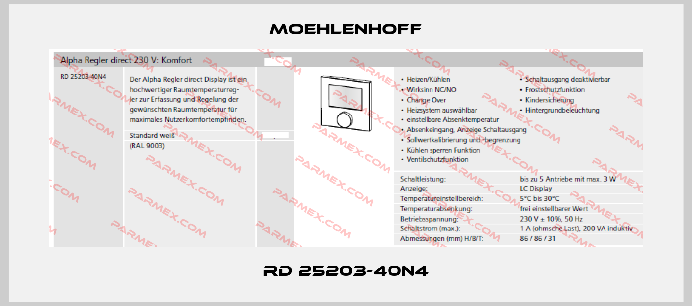 RD 25203-40N4 controlador alfa Moehlenhoff